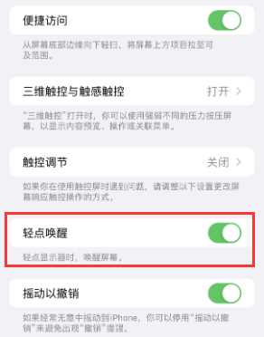 新化苹果授权维修站分享iPhone轻点无法唤醒怎么办 