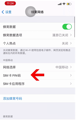 新化苹果14维修网分享如何给iPhone14的SIM卡设置密码 