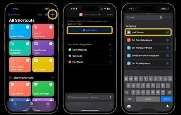新化苹果14锁屏维修店分享iPhone14升级iOS16.4后如何创建锁屏快捷方式 