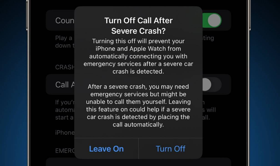 新化苹果14维修分享 iPhone 14 和 Apple Watch 上关闭崩溃检测 