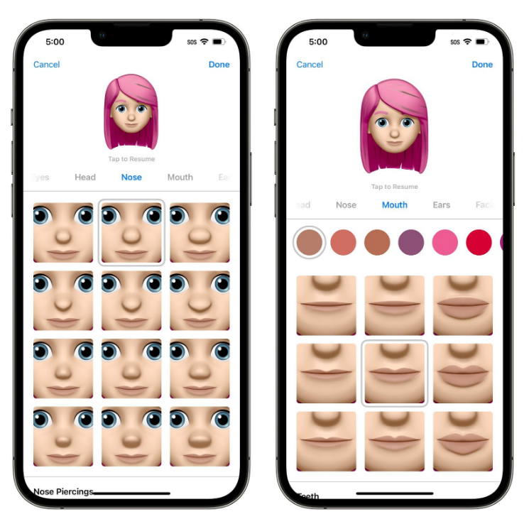 新化苹果手机维修分享​iOS 16中的拟我表情有了哪些变化和升级 